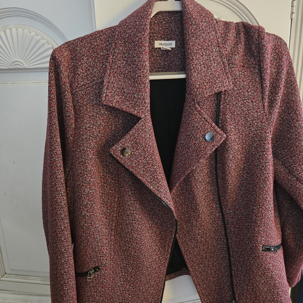 Westport Women's Textured Pink Blazer